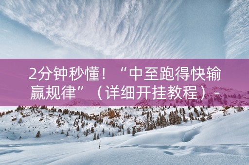 2分钟秒懂！“中至跑得快输赢规律”（详细开挂教程）-哔哩哔哩