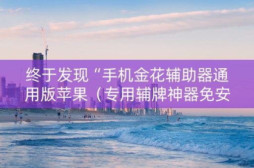 终于发现“手机金花辅助器通用版苹果（专用辅牌神器免安装）