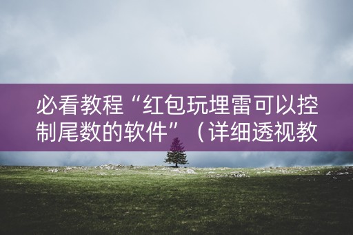 必看教程“红包玩埋雷可以控制尾数的软件”（详细透视教程）-哔哩哔哩