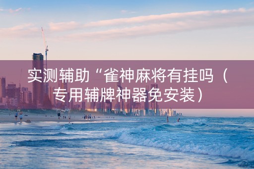 实测辅助“雀神麻将有挂吗（专用辅牌神器免安装）