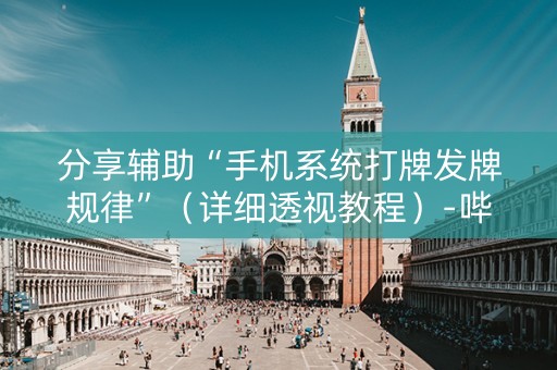 分享辅助“手机系统打牌发牌规律”（详细透视教程）-哔哩哔哩