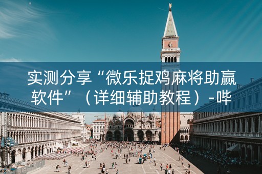 实测分享“微乐捉鸡麻将助赢软件”（详细辅助教程）-哔哩哔哩