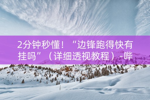 2分钟秒懂！“边锋跑得快有挂吗”（详细透视教程）-哔哩哔哩