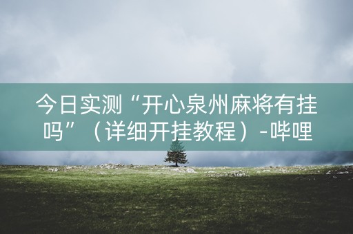 今日实测“开心泉州麻将有挂吗”（详细开挂教程）-哔哩哔哩