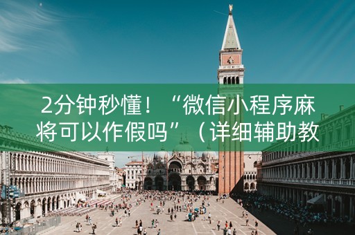 2分钟秒懂！“微信小程序麻将可以作假吗”（详细辅助教程）-哔哩哔哩