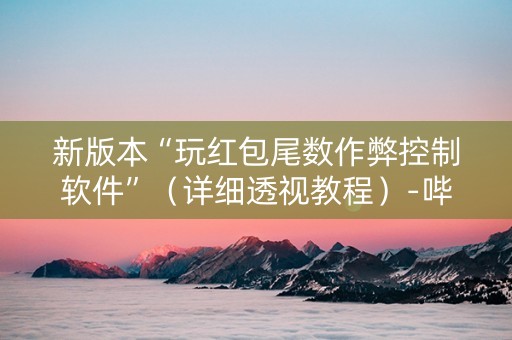 新版本“玩红包尾数作弊控制软件”（详细透视教程）-哔哩哔哩