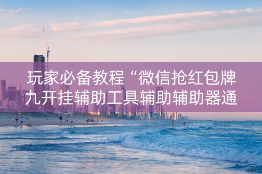 玩家必备教程“微信抢红包牌九开挂辅助工具辅助辅助器通用版”（详细透视教程）-哔哩哔哩