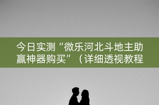 今日实测“微乐河北斗地主助赢神器购买”（详细透视教程）-哔哩哔哩