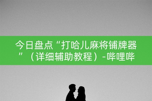 今日盘点“打哈儿麻将铺牌器”（详细辅助教程）-哔哩哔哩
