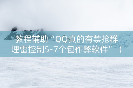 教程辅助“QQ真的有禁抢群埋雷控制5-7个包作弊软件”（详细透视教程）-哔哩哔哩