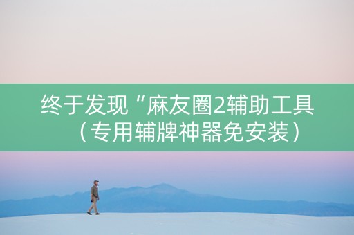 终于发现“麻友圈2辅助工具（专用辅牌神器免安装）