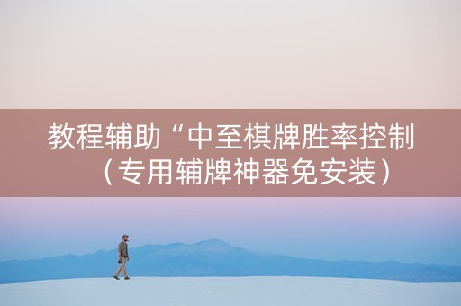 教程辅助“中至棋牌胜率控制（专用辅牌神器免安装）