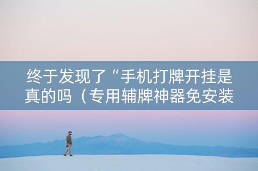 终于发现了“手机打牌开挂是真的吗（专用辅牌神器免安装）