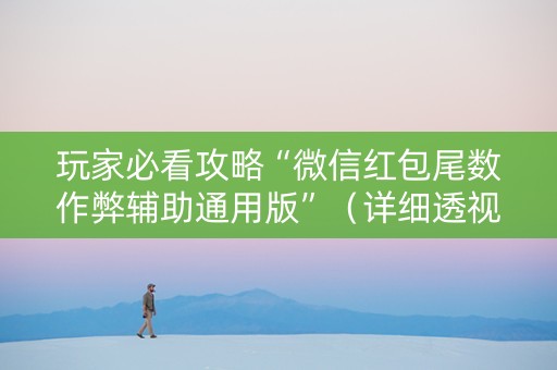 玩家必看攻略“微信红包尾数作弊辅助通用版”（详细透视教程）-哔哩哔哩