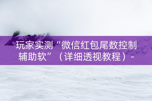 玩家实测“微信红包尾数控制辅助软”（详细透视教程）-哔哩哔哩