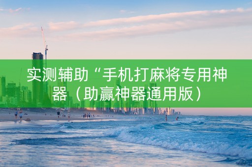 实测辅助“手机打麻将专用神器（助赢神器通用版）