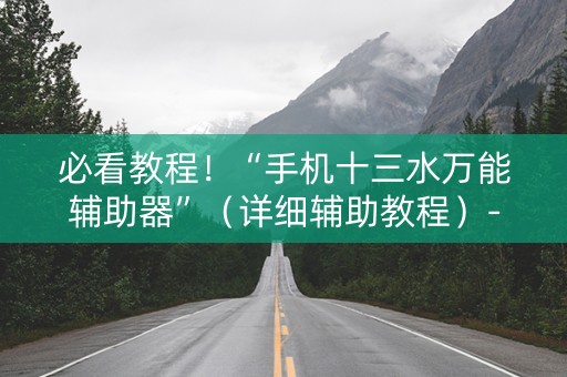 必看教程！“手机十三水万能辅助器”（详细辅助教程）-哔哩哔哩