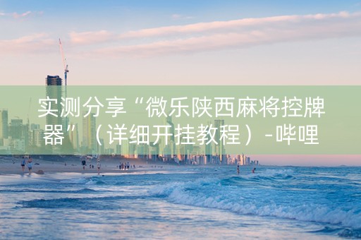 实测分享“微乐陕西麻将控牌器”（详细开挂教程）-哔哩哔哩