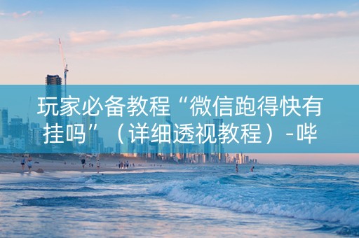 玩家必备教程“微信跑得快有挂吗”（详细透视教程）-哔哩哔哩
