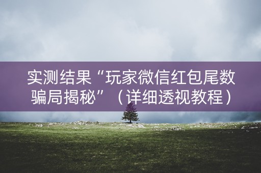 实测结果“玩家微信红包尾数骗局揭秘”（详细透视教程）-哔哩哔哩