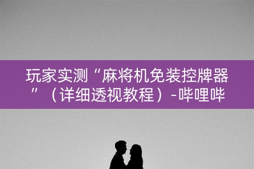 玩家实测“麻将机免装控牌器”（详细透视教程）-哔哩哔哩