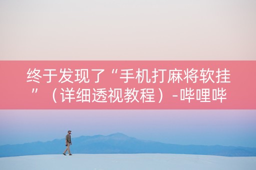 终于发现了“手机打麻将软挂”（详细透视教程）-哔哩哔哩