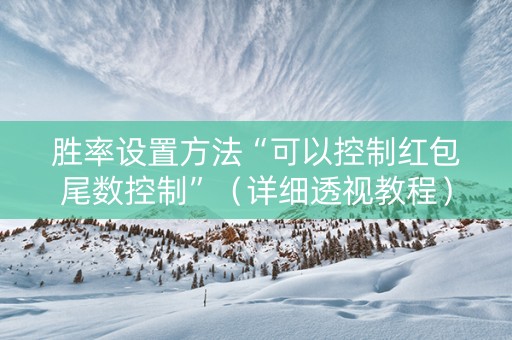 胜率设置方法“可以控制红包尾数控制”（详细透视教程）-哔哩哔哩