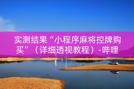 实测结果“小程序麻将控牌购买”（详细透视教程）-哔哩哔哩
