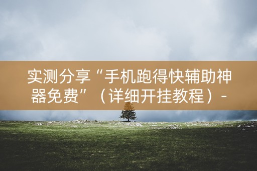 实测分享“手机跑得快辅助神器免费”（详细开挂教程）-哔哩哔哩
