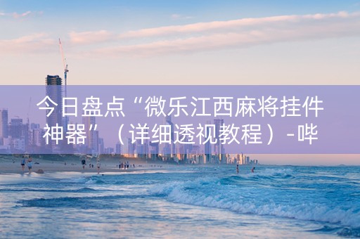 今日盘点“微乐江西麻将挂件神器”（详细透视教程）-哔哩哔哩