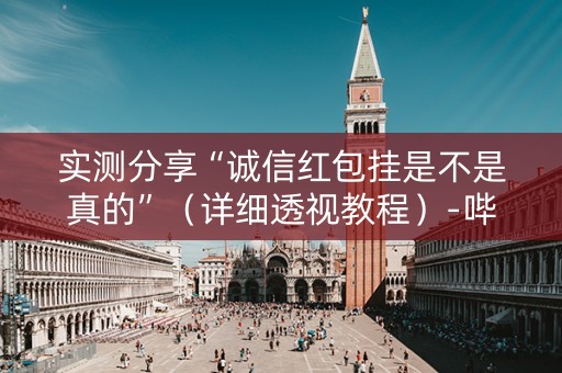实测分享“诚信红包挂是不是真的”（详细透视教程）-哔哩哔哩