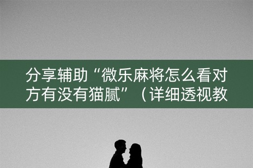 分享辅助“微乐麻将怎么看对方有没有猫腻”（详细透视教程）-哔哩哔哩