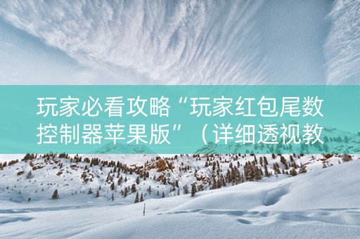 玩家必看攻略“玩家红包尾数控制器苹果版”（详细透视教程）-哔哩哔哩
