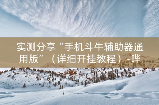 实测分享“手机斗牛辅助器通用版”（详细开挂教程）-哔哩哔哩