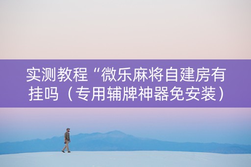 实测教程“微乐麻将自建房有挂吗（专用辅牌神器免安装）
