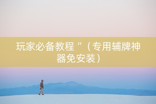 玩家必备教程“（专用辅牌神器免安装）