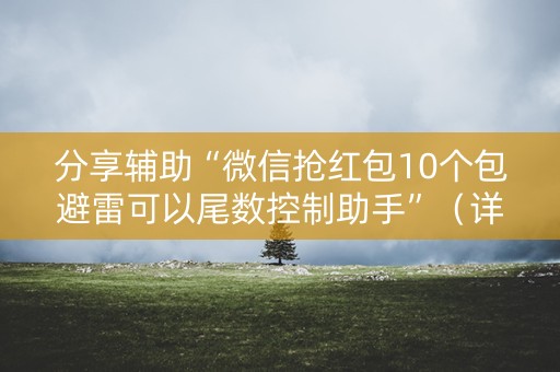分享辅助“微信抢红包10个包避雷可以尾数控制助手”（详细透视教程）-哔哩哔哩