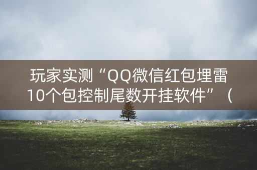 玩家实测“QQ微信红包埋雷10个包控制尾数开挂软件”（详细透视教程）-哔哩哔哩