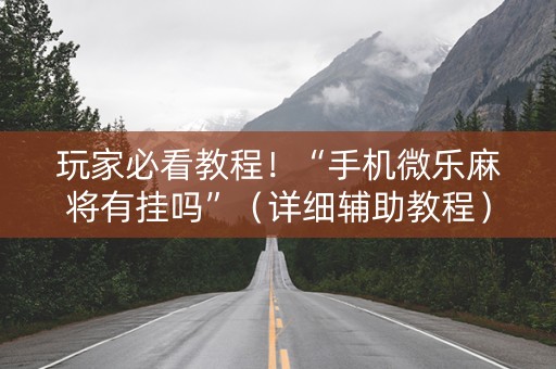 玩家必看教程！“手机微乐麻将有挂吗”（详细辅助教程）-哔哩哔哩