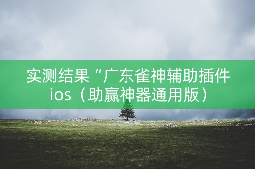 实测结果“广东雀神辅助插件ios（助赢神器通用版）