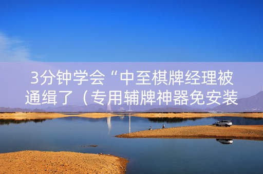 3分钟学会“中至棋牌经理被通缉了（专用辅牌神器免安装）