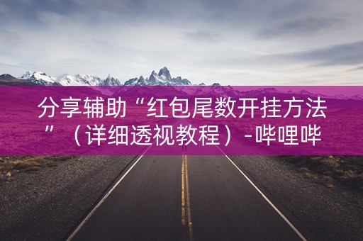 分享辅助“红包尾数开挂方法”（详细透视教程）-哔哩哔哩