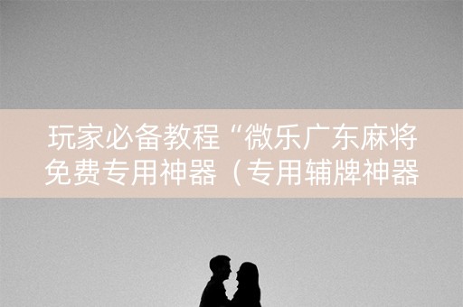 玩家必备教程“微乐广东麻将免费专用神器（专用辅牌神器免安装）
