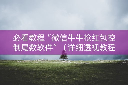 必看教程“微信牛牛抢红包控制尾数软件”（详细透视教程）-哔哩哔哩