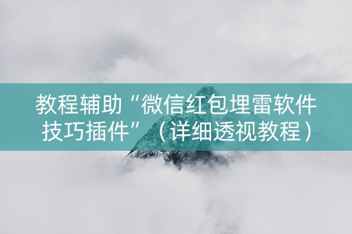 教程辅助“微信红包埋雷软件技巧插件”（详细透视教程）-哔哩哔哩