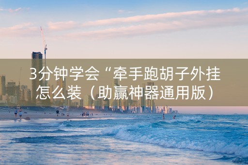 3分钟学会“牵手跑胡子外挂怎么装（助赢神器通用版）