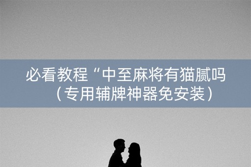 必看教程“中至麻将有猫腻吗（专用辅牌神器免安装）
