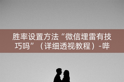 胜率设置方法“微信埋雷有技巧吗”（详细透视教程）-哔哩哔哩