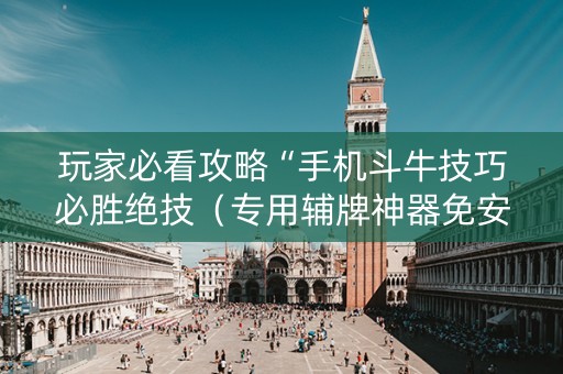 玩家必看攻略“手机斗牛技巧必胜绝技（专用辅牌神器免安装）