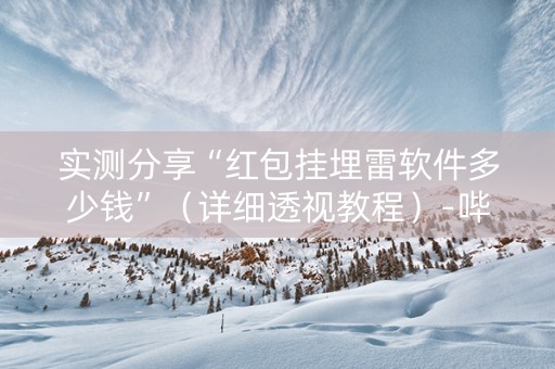 实测分享“红包挂埋雷软件多少钱”（详细透视教程）-哔哩哔哩